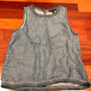 Sleeveless Denim Tank Top - Light Blue